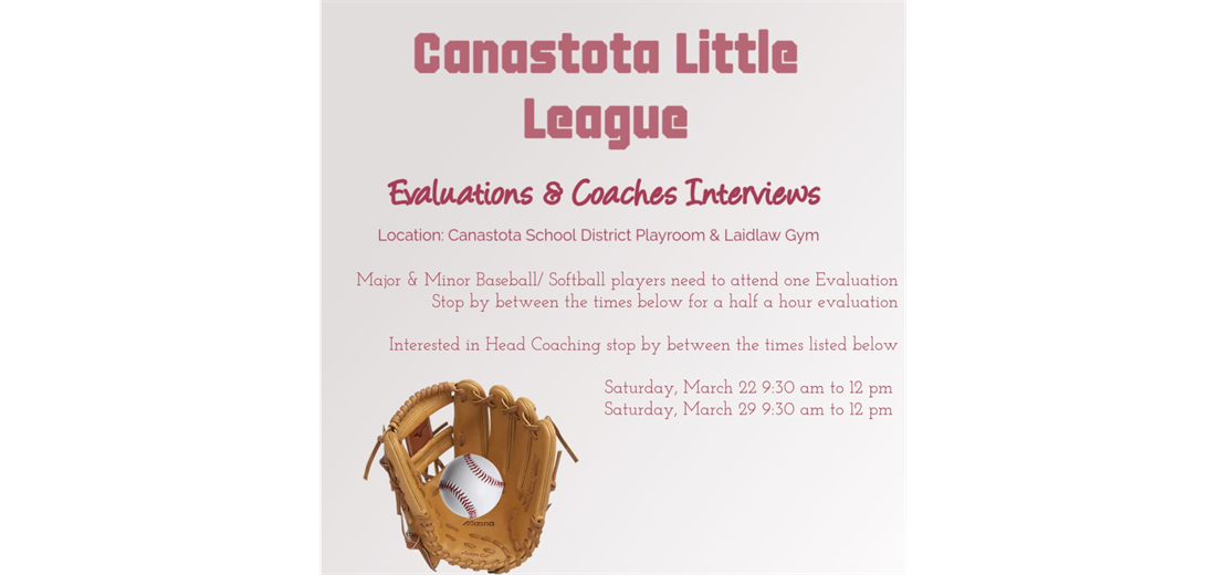 Evaluations scheduled for March 22nd and March 29th